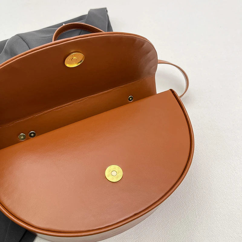 Small Crossbody Bags For Women Designer Semicircle Saddle Bag 8 Colors Pu Leather Handbag Luxury Brand Lady Shoulder Bags
