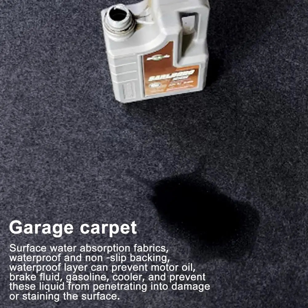 Rectangle Garage Floor Mat for Under Car Dark Grey Garage Flooring Rug Motorcycle Oil Spill Mat Absorbent Oil Garage Parking Mat