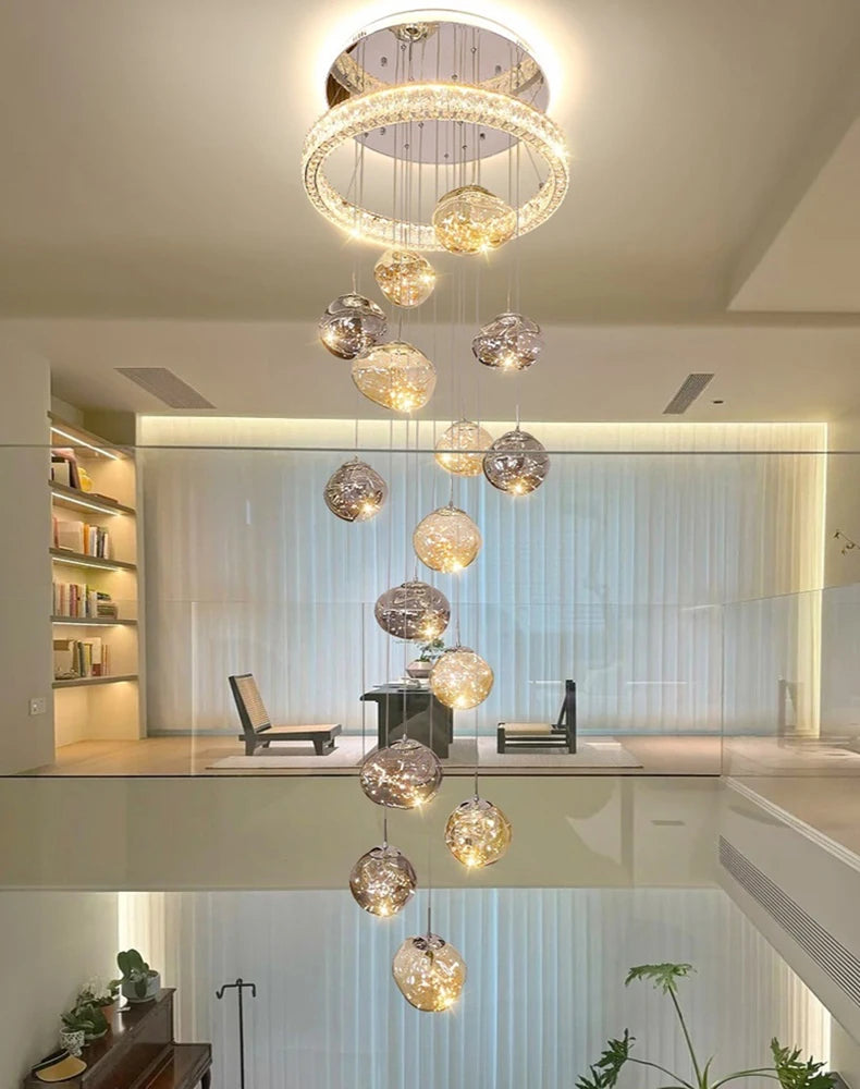 Modern Stair chandelier Pendant lights indoor lighting Ceiling lamp hanging light led Chandeliers for living room indoor lightin