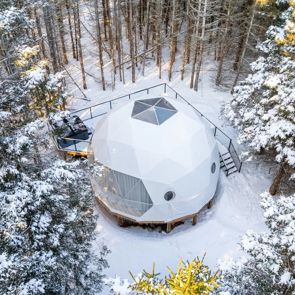 Custom Luxury Geodesic Dome Tent For Airbnb Outdoor Stay Farm Resort And Scenic Area Accommodation Premium Glamping Dome