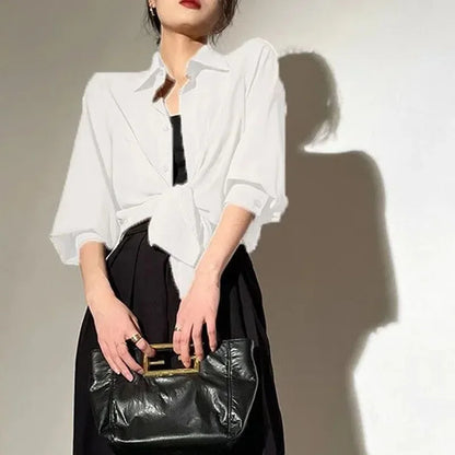 SMVP Chiffon Blouse for Women 2025 New Summer Sheer Mesh Long Sleeve Sun Protection Shirts Korean Fashion Office Lady Shirt Tops
