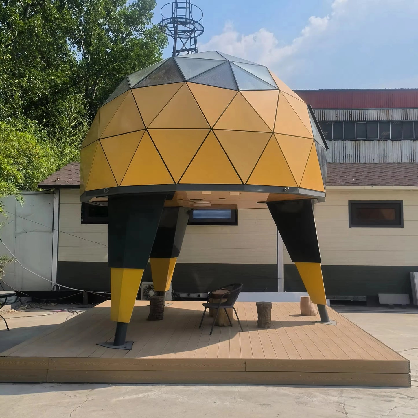 Custom Windproof Igloo Dome Camping Crystal Dome Tent Luxury Aluminum Glamping Geodesic Glass Dome House Tent With Bathroom