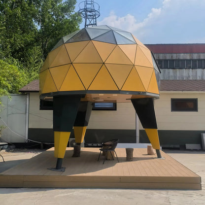 Custom Windproof Igloo Dome Camping Crystal Dome Tent Luxury Aluminum Glamping Geodesic Glass Dome House Tent With Bathroom
