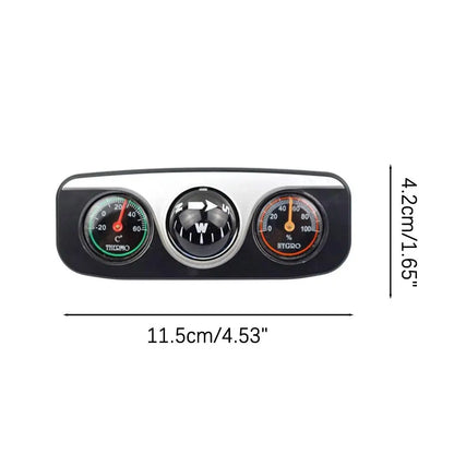 3 In 1 Car Compass Thermometer Hygrometer Dash Mount Navigation Ball Direction Pointer For Vehicle Auto Boat Accessories