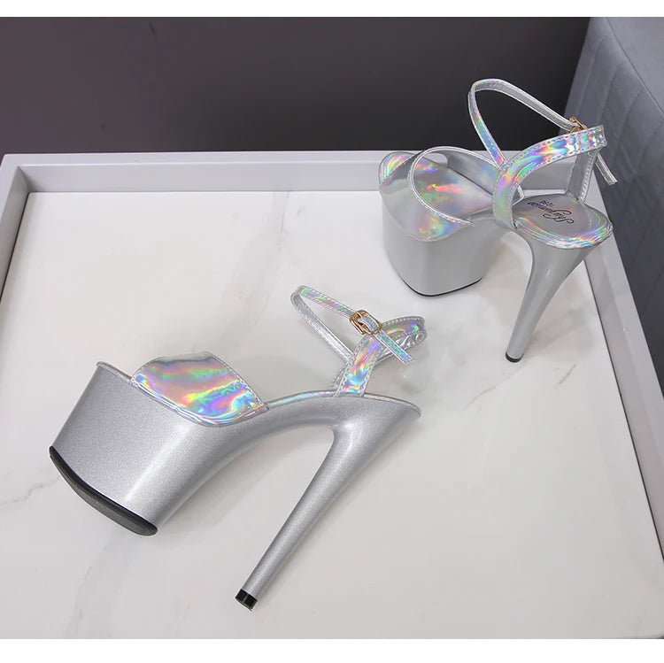 Platform Shoes for Women 2023 Designer Luxury Strip Pole Dance Heels Dance Shoes Red Pink Sandals Women Summer Elegant 20cm High