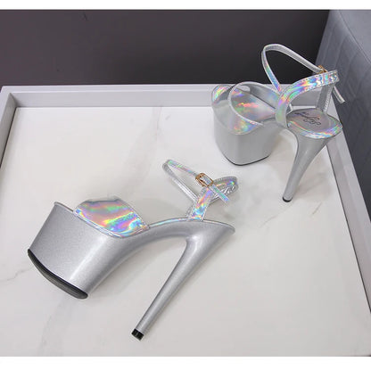 Platform Shoes for Women 2023 Designer Luxury Strip Pole Dance Heels Dance Shoes Red Pink Sandals Women Summer Elegant 20cm High