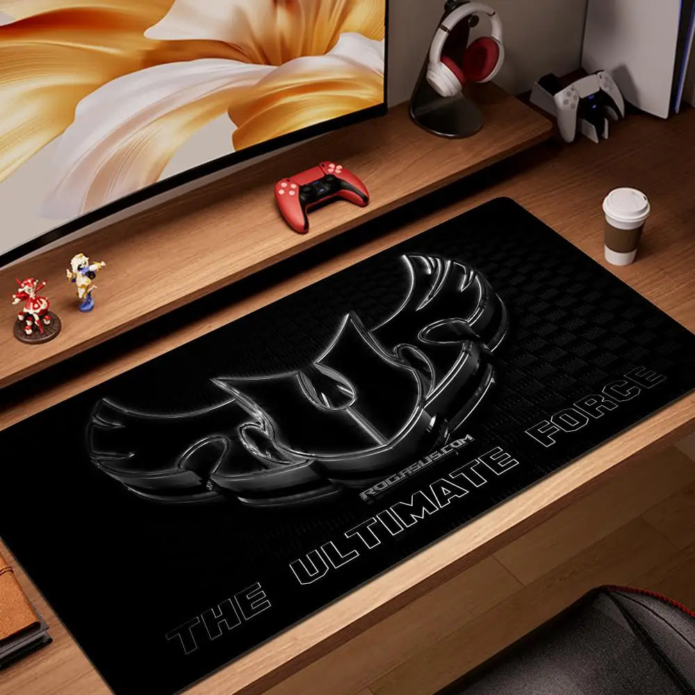 HYBXAXC Black TUF Gaming Mouse Pad XXL Gaming Accessories Office Gamer Keyboard DeskMat Non-Slip Laptop Notebook Rubber Mousepad