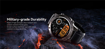 AMOLED Smart Watch DM56 Bluetooth Calling 500mAh Battery GPS Dual Band Satellite Outdoor Sports  Fitness Tracking Smartwatch