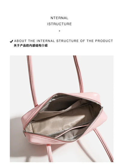 Fashion Solid Large Capacity Shoulder Bags Interior Compartment Soft 2026 High Quality Bags for Women Zipper Pu Women's Handbags