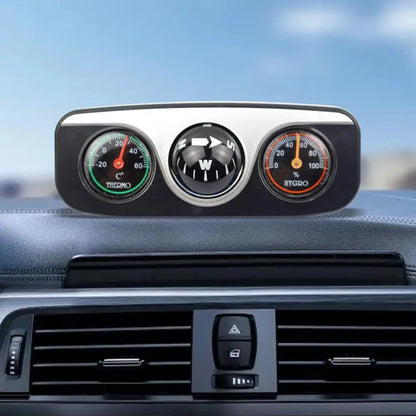 3 In 1 Car Compass Thermometer Hygrometer Dash Mount Navigation Ball Direction Pointer For Vehicle Auto Boat Accessories