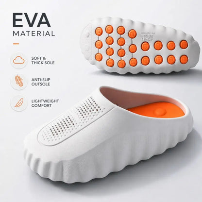 Soft EVA Men's Slippers Outdoor Acupressure Breathable Thick Sole Slippers Non-Slip Lightweight Summer Beach Sandals