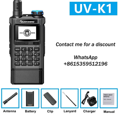 Quansheng K1 Kong Mini 5W Air Band 200Ch Communication Radio 10Km Long Range Walkie Talkie