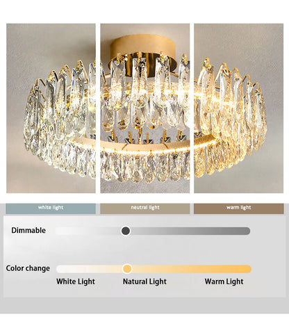 Clear Crystal Ceiling Chandeliers New LED Lights Luxury Rectangle Hanging Lamp Modern Home Decor Lustres for Dining Room Table
