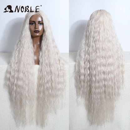 Noble Cosplay Synthetic Lace Wigs For Black Women Long Curly Hair 42 Inch Cosplay Blonde Ombre Lace Front Wig Synthetic Lace Wig