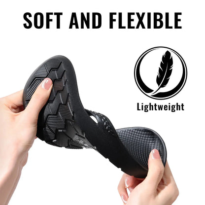 Asgard Summer Flip Flops Comfort Non-slip Flat Rubber Sandals With Stretchable Strap Unisex Cozy Casual  Beach Vacation Slippers