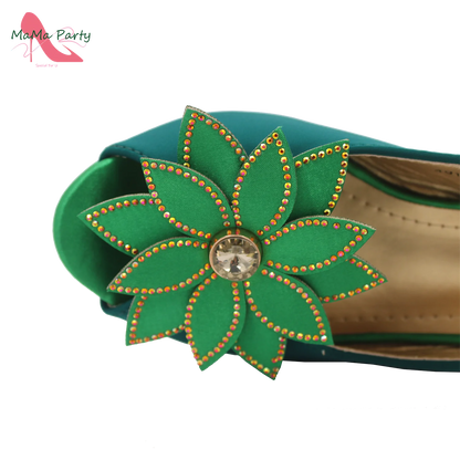 2024 New Design Special Fashion African Women Shoes Matching Bag Set High Quality with Platform Comfortable Heels for Part