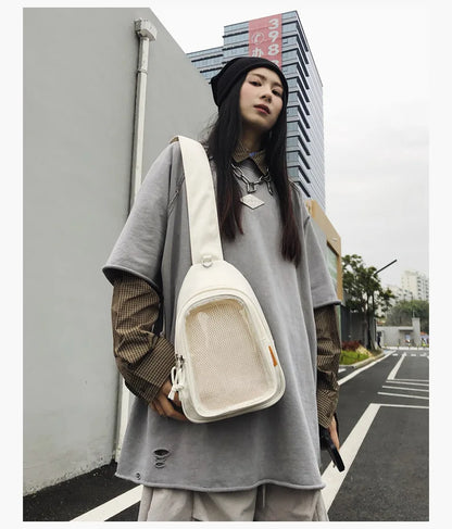 Kawaii Japanese Itabag Girls Soft Nylon Backpack Crossbody Bags 10CM Doll Women With Display Plate Cross Body Sling Pouch 2025