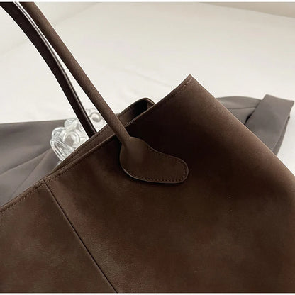 Vintage Casual Tote Bag New Large-capacity Handbag Europe America Popular Hot Selling Underarm Bag High-quality Pu Commuter Bags