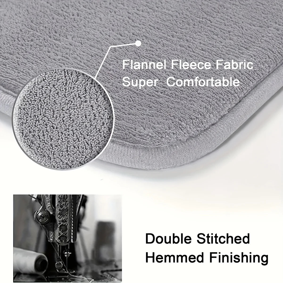 Long Kitchen Runner Mat Plush Flannel Carpet Non Slip Soft Water Absorbent Floor Rug for Entryway Front Door