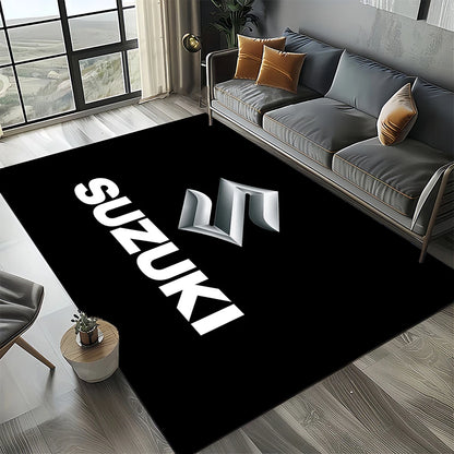 2025 Racing Car S-SUZUKI Logo Motorcycle Carpet Rug for Bedroom Living Room Home Sofa Decoration,kids Play Decor Floor Mat Gift