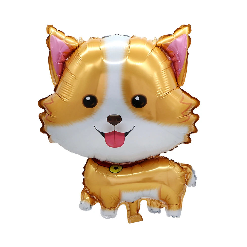 Cute puppy pet birthday decoration theme balloons, first-year decoration props, party atmosphere decoration