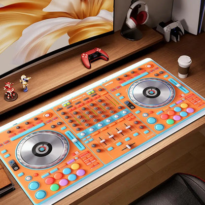 Radio Dj Workbench Mouse Pad Gamer XL Large HD HYBXAXC Desk Mats MousePads Natural Rubber Carpet Anti Slip Laptop Mice Pad