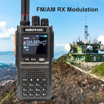 HIROYASU HI-E380 CB HF Aviation VHF UHF SW MW LW Shortwave Full Band FM AM SSB CW BT Program NOAA 10W Amateur Walkie Talkies