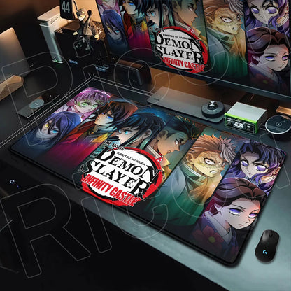 HD Printing Anime Mousepad Non-slip Rubber Base Office Deskmat XXL Student Writing Keyboard D-Demon Slayer Pc Gaming Accessories
