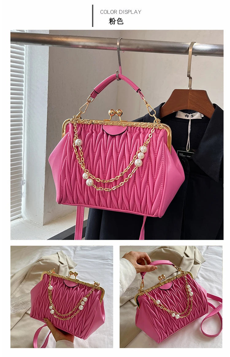 New Summer Women's Shoulder Bag Thick chain Handbag Sense of luxury Ladies Clouds Crossbody Messenger Bags Designer PU Women Bag