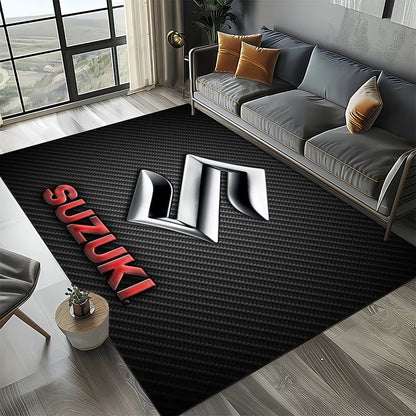 2025 Racing Car S-SUZUKI Logo Motorcycle Carpet Rug for Bedroom Living Room Home Sofa Decoration,kids Play Decor Floor Mat Gift