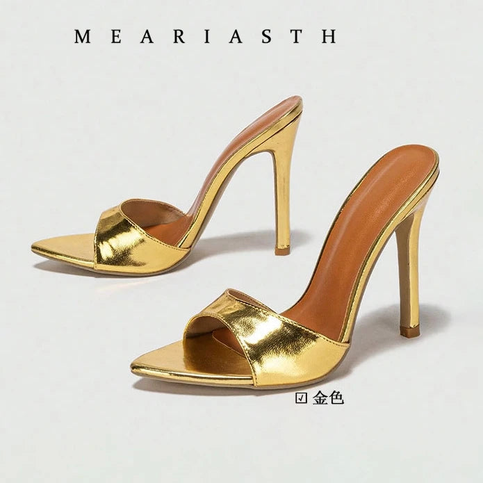 Super-high Heel 12/10/9/7cm Slippers Women Shoes Summer Peep Toe Stiletto Sandals Sexy Party Ladies Shoes Luxury Woman Pumps