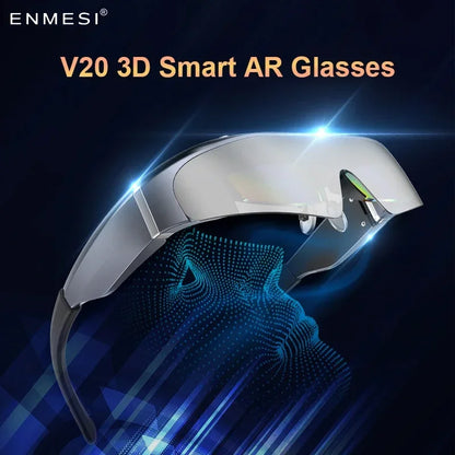 ENMESI V20 3D AR Smart Glasses 4K 200 Inch Max Screen VR All-in-One With Dual FHD Micro-OLED&0-500 Myopic Ddjustment for Phones