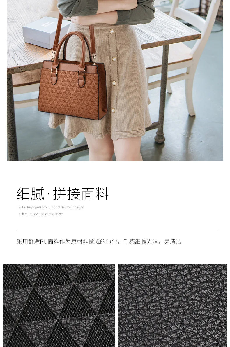 Elegant Women Shoulder Bag PU Leather Ladies Messenger Bag Fashion Single Totes Bag Korean Luxury Lady Handbags Bolsa Feminina