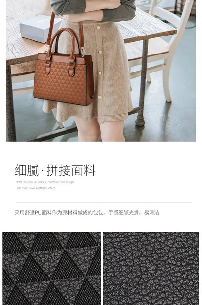 Elegant Women Shoulder Bag PU Leather Ladies Messenger Bag Fashion Single Totes Bag Korean Luxury Lady Handbags Bolsa Feminina