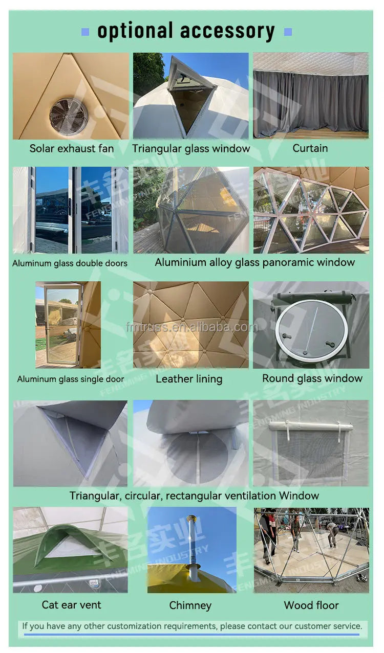 Luxury Modern Transparent PVC Four-Season Custom Garden Hotel Igloo Glamping House Geodesic Dome Tent