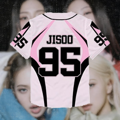 2026 New Y2K Korean Girl Group Concert T-Shirt RosÉ Letter Print Oversized Short Sleeved Fashion Casual Women's Sports Jersey