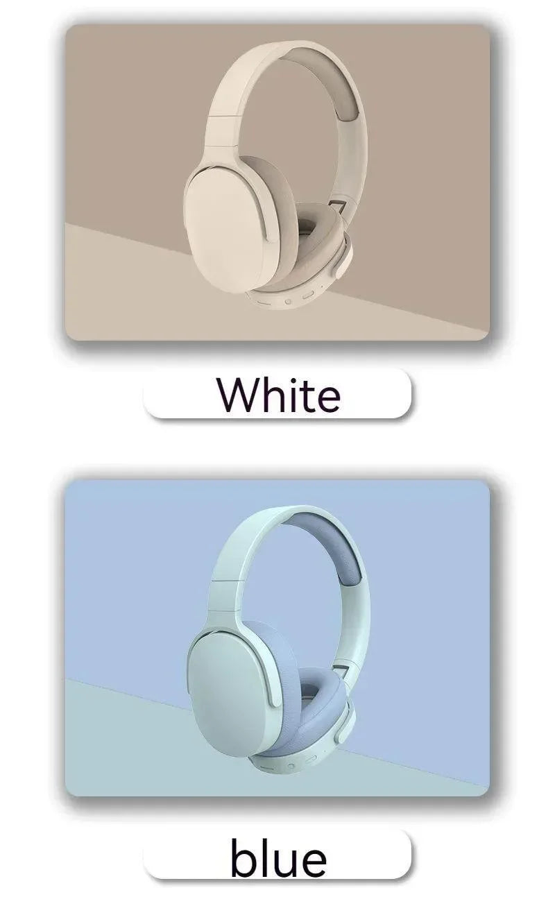 Hot Wireless Bluetooth Headphones Over Ear Hifi Stereo Headset True Sports Earphones TF AUX Music Player with HD Mic