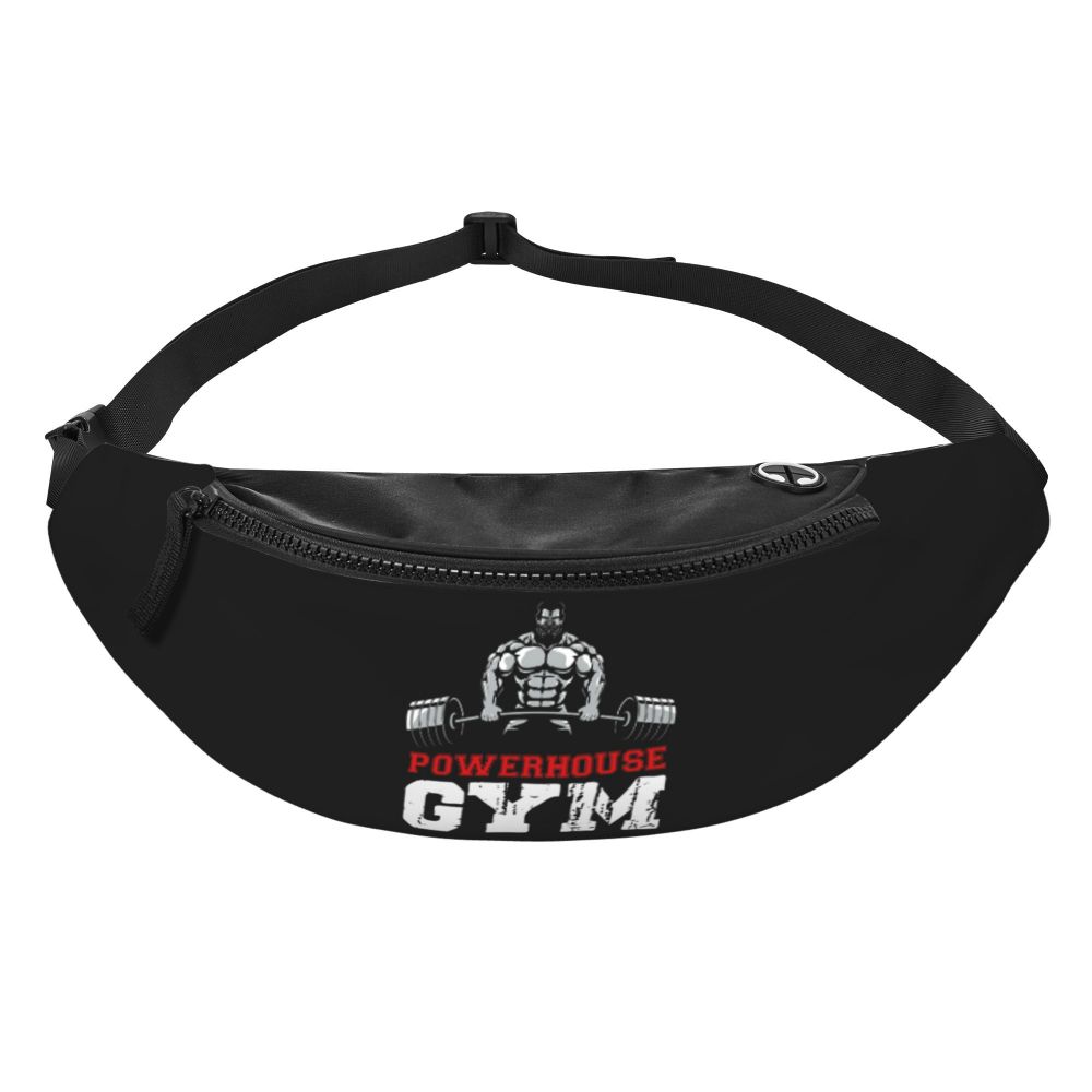 Powerhouse Gym Fanny Bag Custom Bodybuilders Fitness Crossbody Waist Pack Men Women Cycling Camping Phone Money Pouch