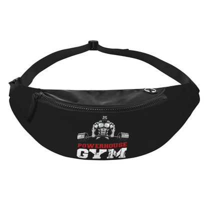 Powerhouse Gym Fanny Bag Custom Bodybuilders Fitness Crossbody Waist Pack Men Women Cycling Camping Phone Money Pouch