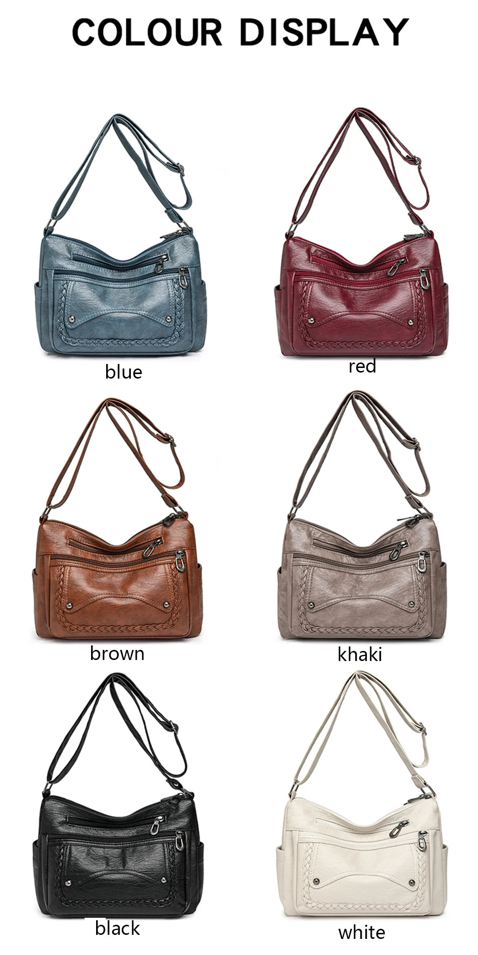 High Quality Leather Luxury Handbags Ladies Bag Designer Shoulder Crossbody Bags For Women 2024 New Bolsa Feminina Sac A Main