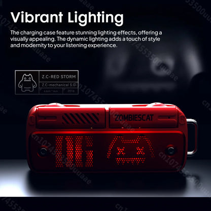 Zombies Cat B8 TWS Wireless Earbuds Necklace Design Bluetooth 5.4 Headphone ENC Call Noise Reduction Wireless Earphones with Mic