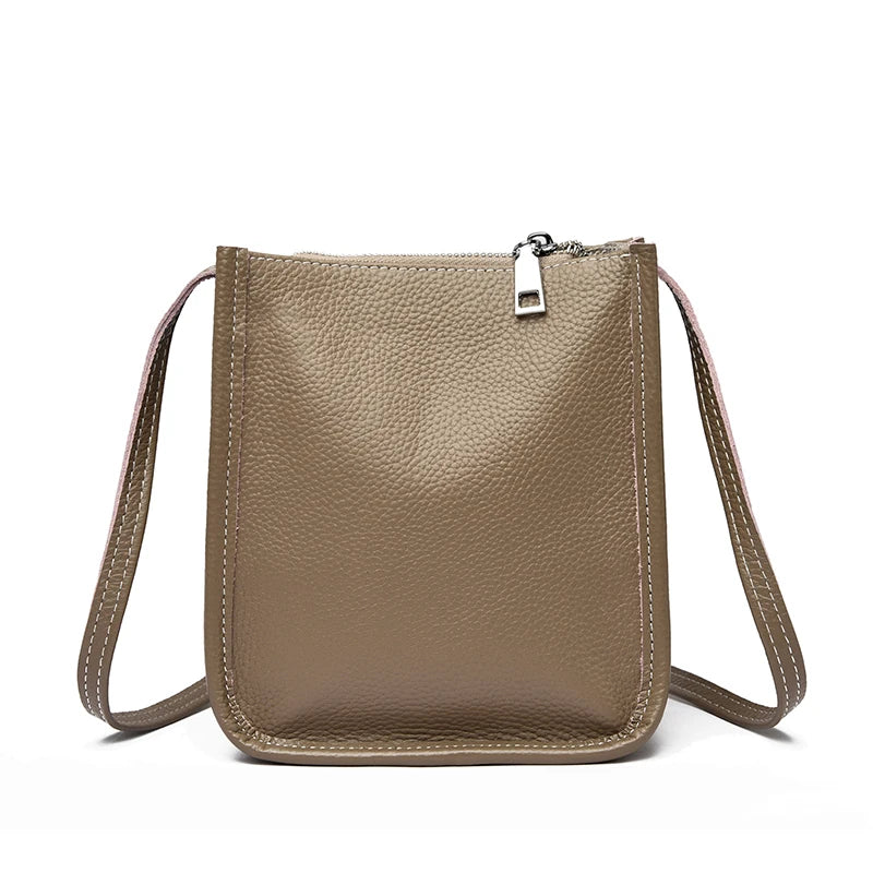 High Quality Genuine Leather Crossbody Bag for Women Vintage Cowhide Leather Shoulder Bag Small Luxury Designer Satchel Handbags