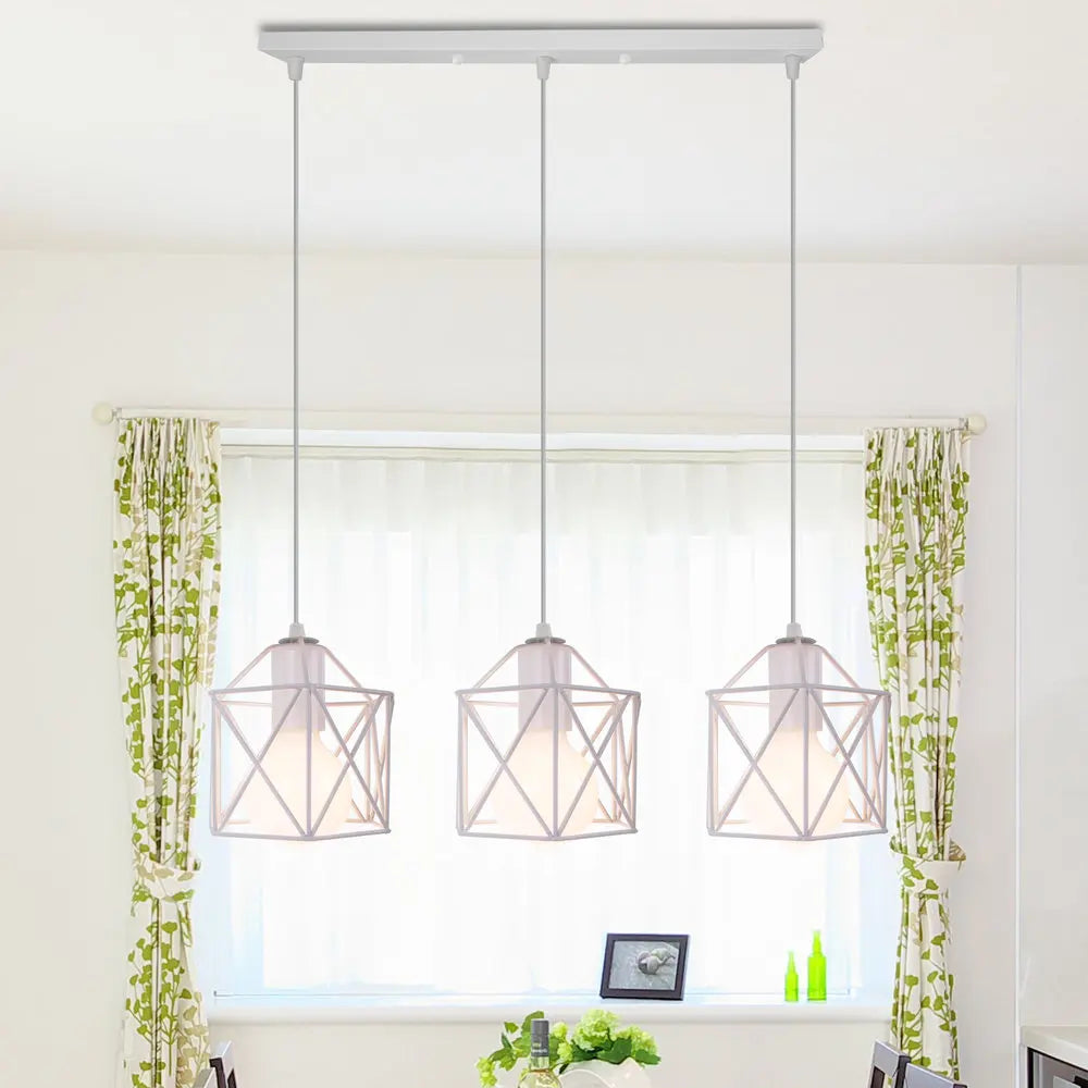 3 Heads Vintage Pendant Lights Wood Hanging Lamp Chandelier Industrial for Loft Dinning Living Room Kitchen Lighting Fixture LED