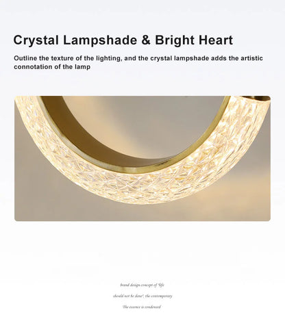 Modern Crystal LED Pendant Lamps Indoor Lighting For Home Decor Led Lights Living Room Bedroom Bedside Hanging Lamp