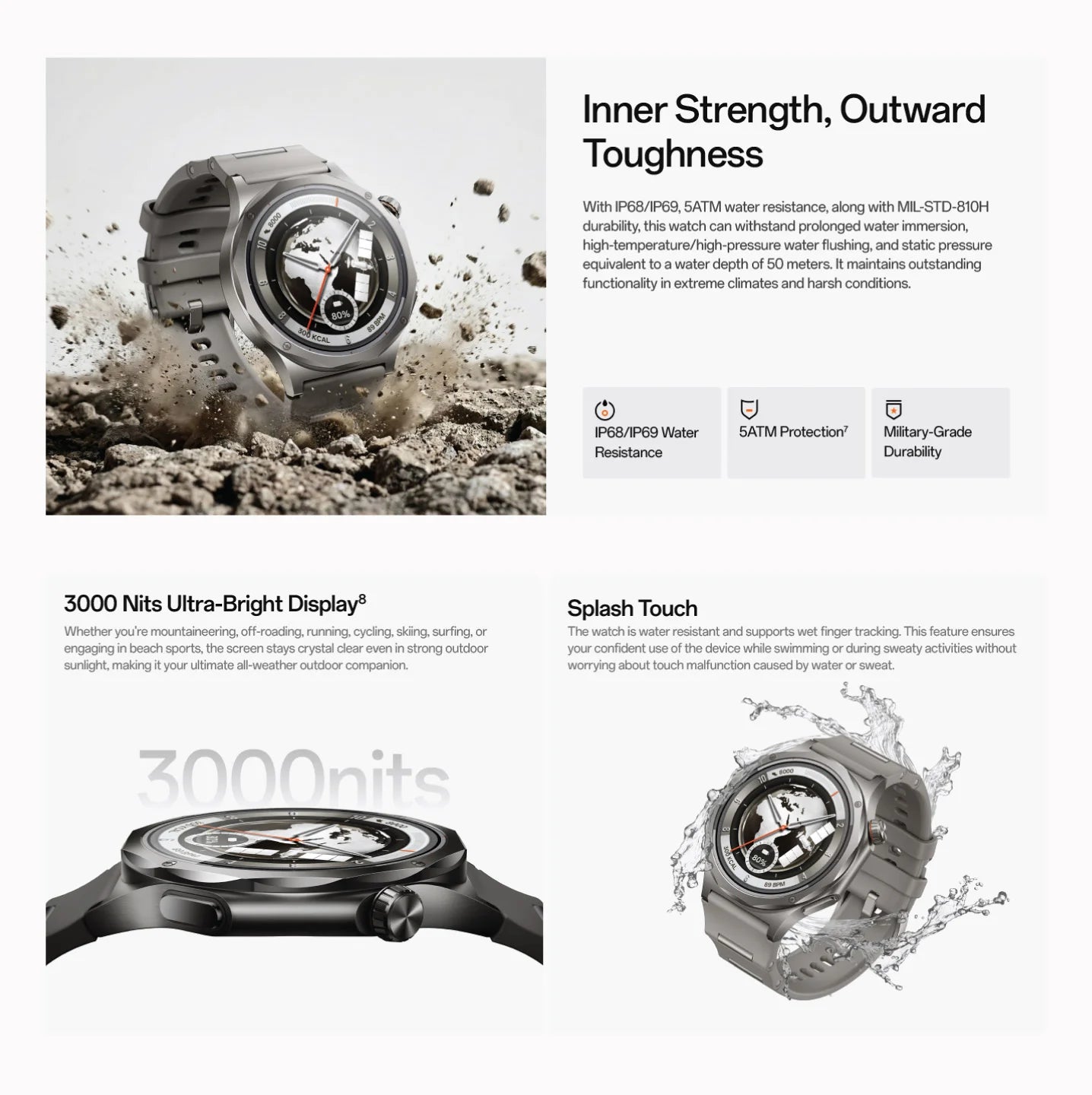 [New Arrival] Global Version Smartwatch OPPO Watch X3 Snapdragon W5 Up to 16 Days of Battery Life AMOLED Display NFC IP68