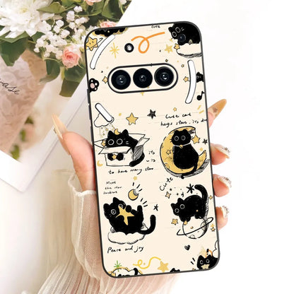 Casing For Nothing Phone (3a) A059 Cover For Nothing Phone 3a Case Silicone Cute Cat Fashion Butterfly Funny Painted