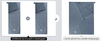 Naturehike Ultralight Sleeping Bag Large LW180 Envelope Backpacking Sleeping Bag Portable Waterproof Summer Camping Sleeping Bag