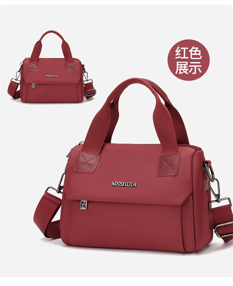 Ladies Lightweight Shoulder Bag Waterproof Nylon Handbag for Commuter Work Casual Crossbody Bags for Women Messenger Bag