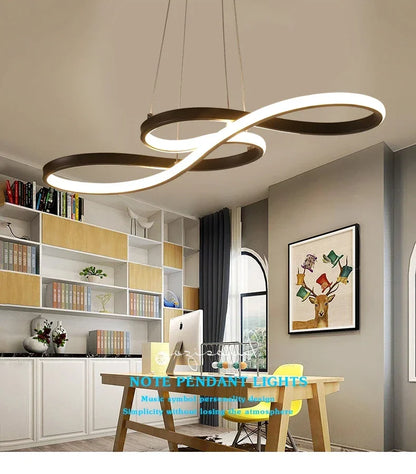 Room Decor LED Hanging Lights Modern Kitchen Island Pendant Lights Bar Table Dining Kitchen Led Remote Dimming Cord Pendant Lamp