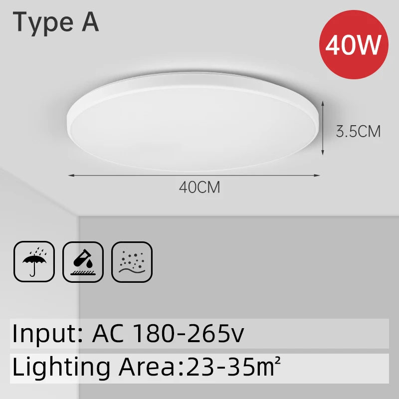 LED Ceiling Lamp 15W~50W Kitchen Light Fixture Bedroom Corridor Lustre Plat Led Lights Living Room Decor 220V Ceiling Chandelier